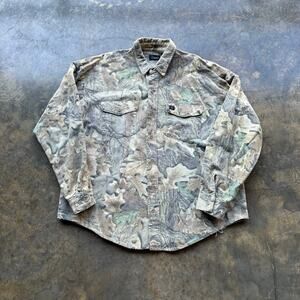 Crazy Vintage Thick Cotton Camo Hunting Shirt